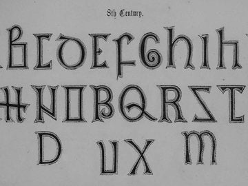 8th century Old English alphabet