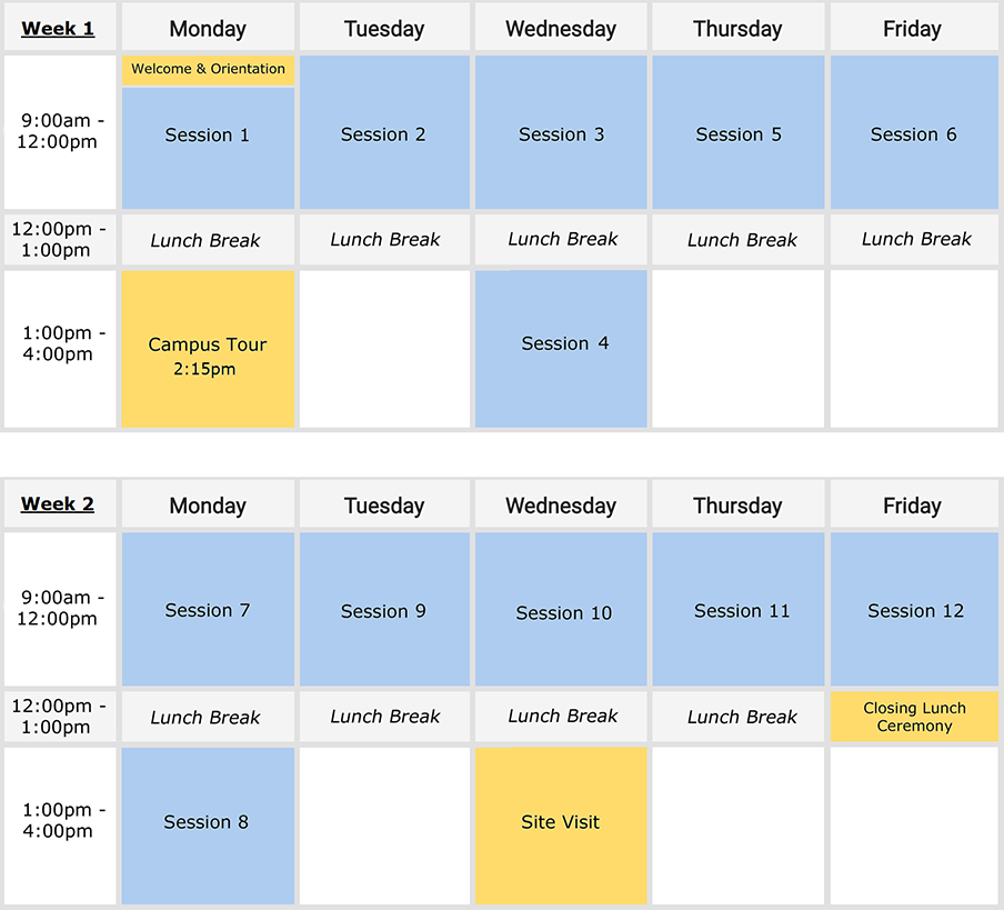 Sample Programs and Schedules UCLA Extension
