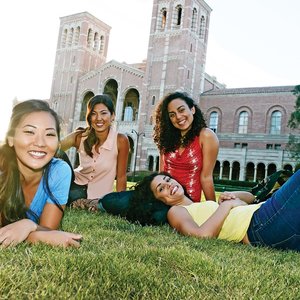 students on campus at UCLA