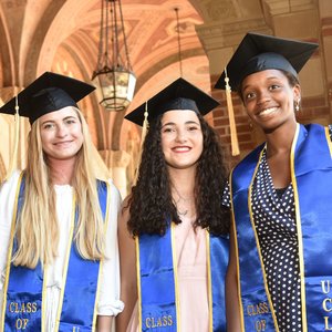 three women at UCLA Extension graduation