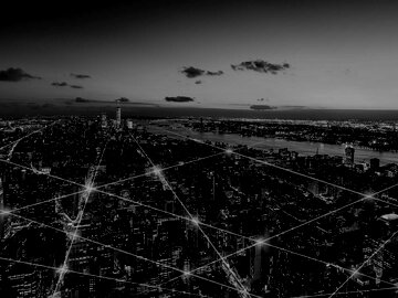The network of city in New York concept